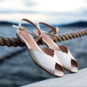 Roni Kantor bridal open toe flats